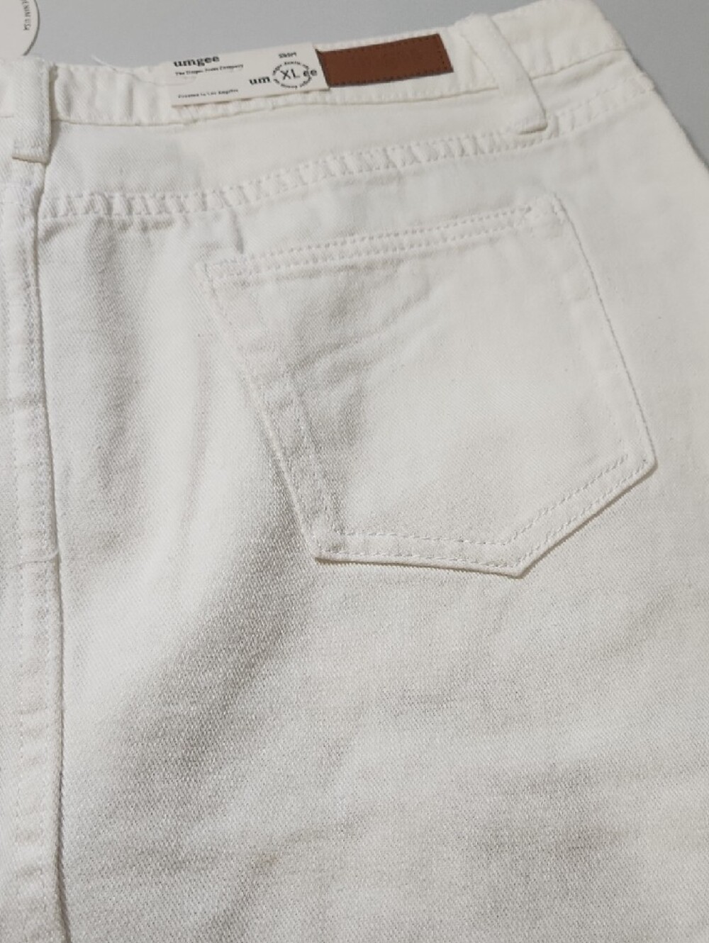 Umgee White Denim Mini Skirt - Clean White With Beautiful Embroidery - Picture 12 of 13